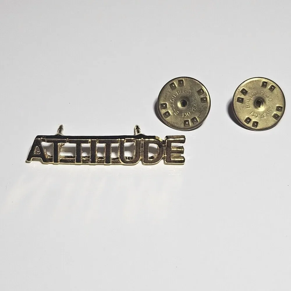 Vintage Attitude Gold Tone Enamel Lapel Hat Pin